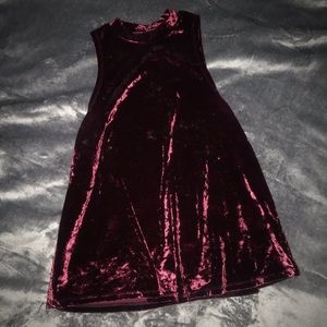 NWOT Crushed Red Velvet High Neck Tank